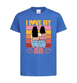 Дитяча футболка I love my ЛП Яскраво-синій фото