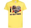 Дитяча футболка I love my best friend Лимонний фото