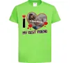 Дитяча футболка I love my best friend Лаймовий фото