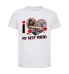 Дитяча футболка I love my best friend Білий фото