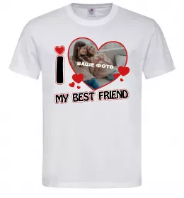 Мужская футболка I love my best friend Белый фото