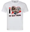 Чоловіча футболка I love my best friend Білий фото