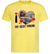 Чоловіча футболка I love my best friend Лимонний фото