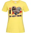 Женская футболка I love my best friend Лимонный фото