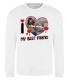 Свитшот I love my best friend Белый фото