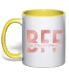Чашка с цветной ручкой BFF Лимонный фото