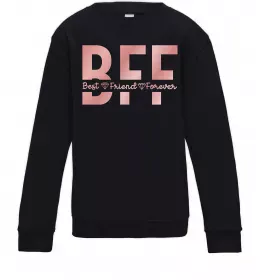Детский Свитшот BFF Черный фото