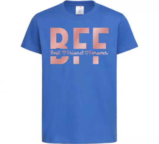 Детская футболка BFF Ярко-синий фото