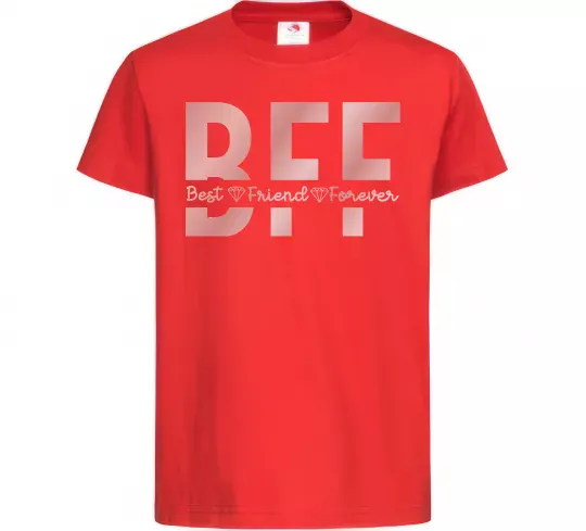 Детская футболка BFF Красный фото
