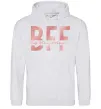 Женская толстовка (худи) BFF Серый меланж фото