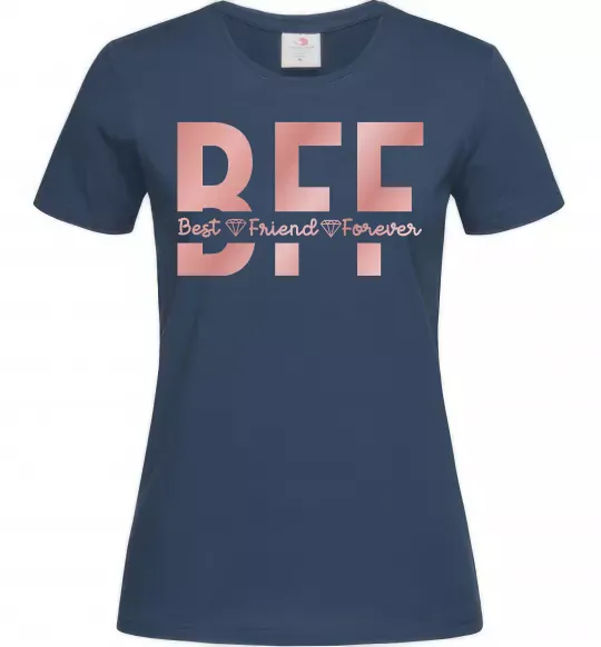Жіноча футболка BFF Темно-синій фото