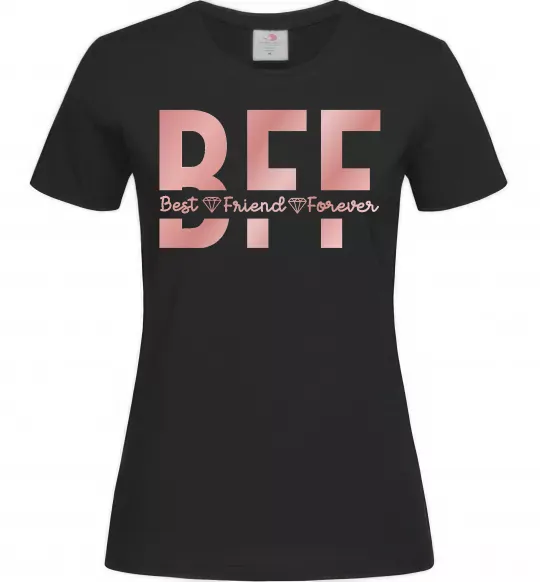 Жіноча футболка BFF Чорний фото