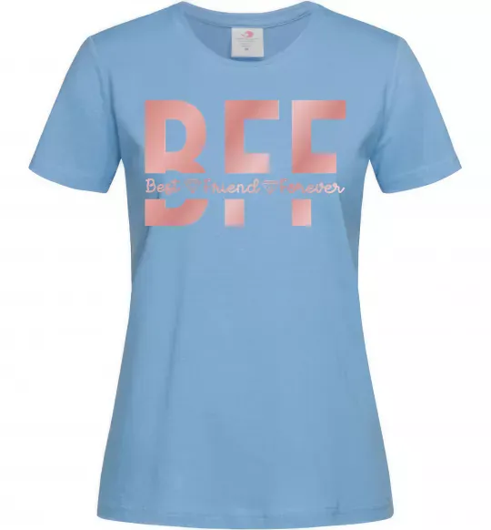 Жіноча футболка BFF Блакитний фото