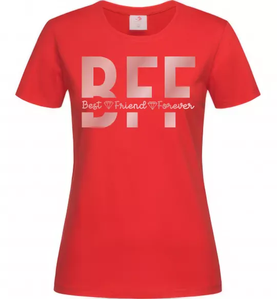 Жіноча футболка BFF Червоний фото