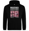 Женская толстовка (худи) Besties індивідуальний колаж Черный фото