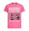 Детская футболка Besties індивідуальний колаж Ярко-розовый фото
