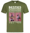 Мужская футболка Besties індивідуальний колаж Оливковый фото