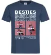 Мужская футболка Besties індивідуальний колаж Темно-синий фото
