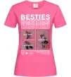 Женская футболка Besties індивідуальний колаж Ярко-розовый Женская футболка Besties індивідуальний колаж Ярко-розовый фото
