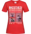 Женская футболка Besties індивідуальний колаж Красный Женская футболка Besties індивідуальний колаж Красный фото
