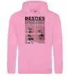 Женская толстовка (худи) Besties індивідуальний колаж Розовый фото