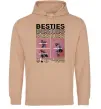 Женская толстовка (худи) Besties індивідуальний колаж Песочный фото