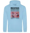 Женская толстовка (худи) Besties індивідуальний колаж Голубой фото
