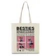 Эко-сумка Besties індивідуальний колаж Бежевый фото