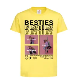 Дитяча футболка Besties індивідуальний колаж Лимонний фото