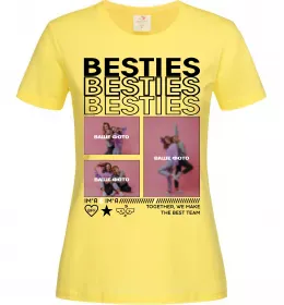 Женская футболка Besties індивідуальний колаж Лимонный фото