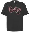 Футболка Оверсайз Besties sparkles Черный фото