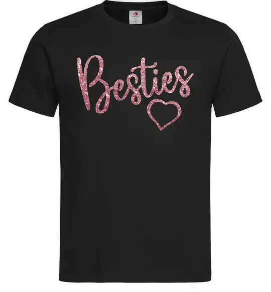 Мужская футболка Besties sparkles Черный фото