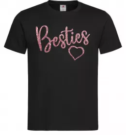 Мужская футболка Besties sparkles Черный фото