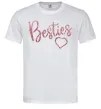 Мужская футболка Besties sparkles Белый фото