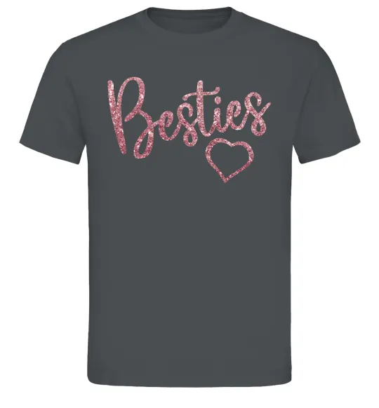 Мужская футболка Besties sparkles Графит фото