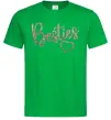 Мужская футболка Besties sparkles Зеленый фото