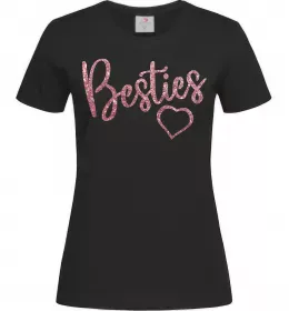 Женская футболка Besties sparkles Черный фото
