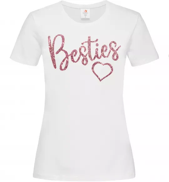 Женская футболка Besties sparkles Белый фото
