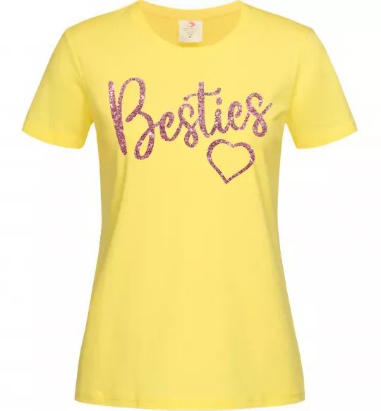 Женская футболка Besties sparkles Лимонный фото