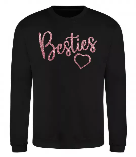 Свитшот Besties sparkles Черный фото