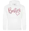 Женская толстовка (худи) Besties sparkles Белый фото