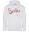 Женская толстовка (худи) Besties sparkles Серый меланж фото