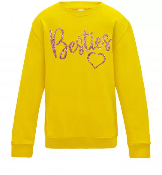 Дитячий світшот Besties sparkles Сонячно жовтий фото