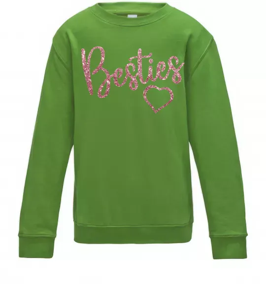 Дитячий світшот Besties sparkles Лаймовий фото