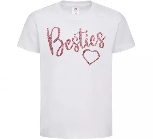 Детская футболка Besties sparkles Белый фото