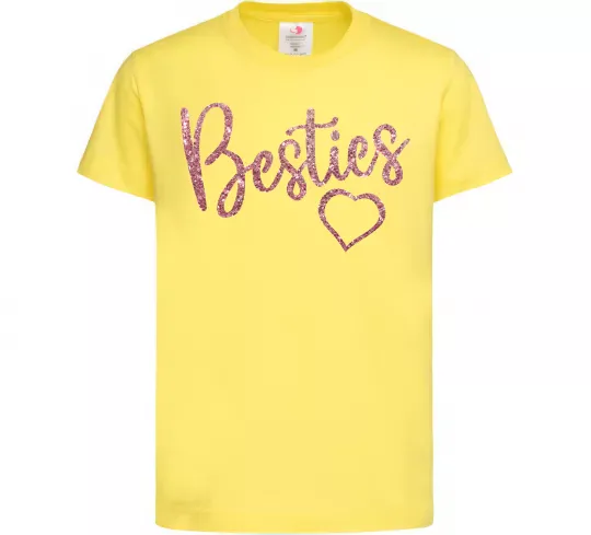 Детская футболка Besties sparkles Лимонный фото