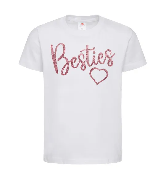 Дитяча футболка Besties sparkles Білий фото