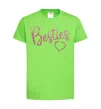Дитяча футболка Besties sparkles Лаймовий фото
