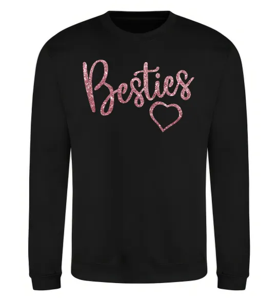 Світшот Besties sparkles Чорний фото