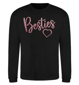 Свитшот Besties sparkles Черный фото